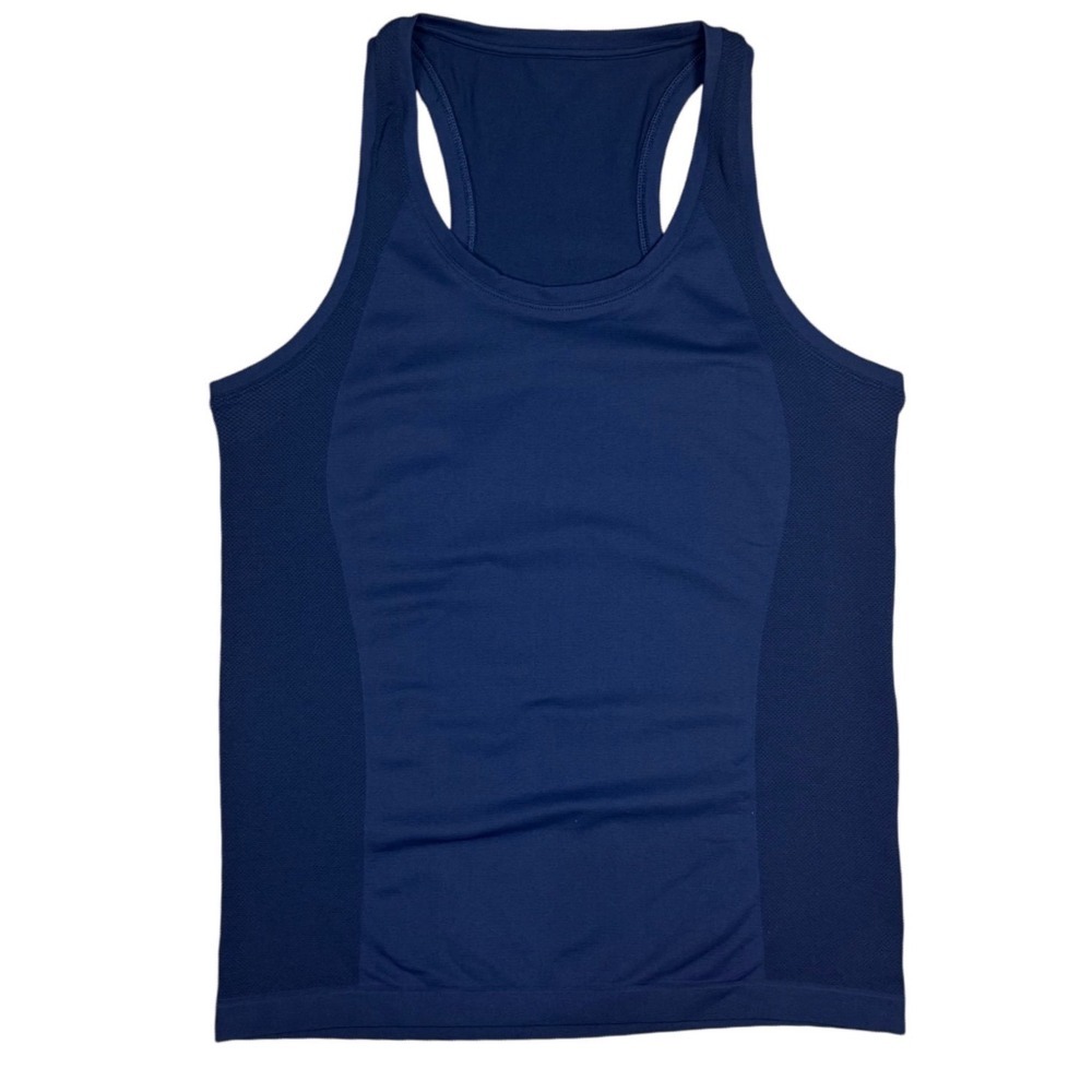 NWT SWEATY BETTY Athlete Seamless Workout Tank, Navy Blue, Size US 14